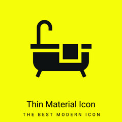 Bath minimal bright yellow material icon