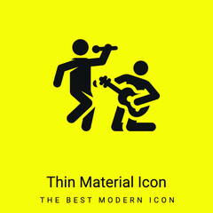 Band minimal bright yellow material icon