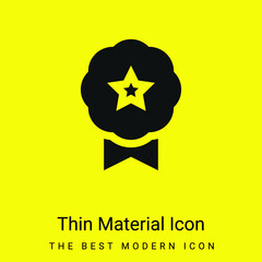 Badge minimal bright yellow material icon