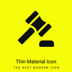 Auction minimal bright yellow material icon