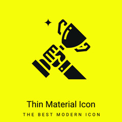 Award minimal bright yellow material icon