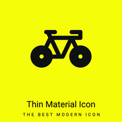 Bicycle minimal bright yellow material icon