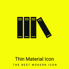 Books Arranged Vertically minimal bright yellow material icon