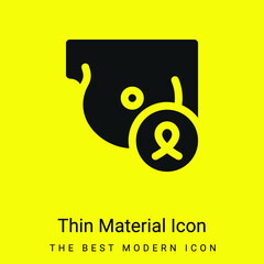 Breast minimal bright yellow material icon