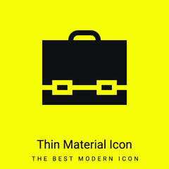 Briefcase minimal bright yellow material icon