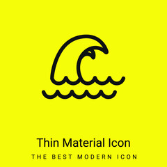 Big Wave minimal bright yellow material icon