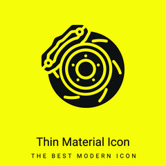 Brake minimal bright yellow material icon