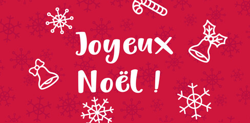 joyeux noel simple rouge