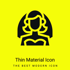 Bride minimal bright yellow material icon