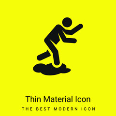 Accident minimal bright yellow material icon