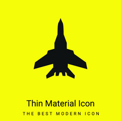 Airplane Black Silhouette minimal bright yellow material icon