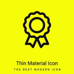 Badge minimal bright yellow material icon
