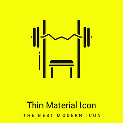 Bench Press minimal bright yellow material icon