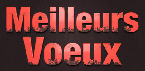 meilleurs voeux grunge rouge