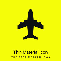 Airliner minimal bright yellow material icon