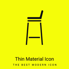 Bar Stool minimal bright yellow material icon