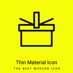 Basket minimal bright yellow material icon