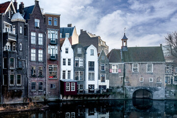 Naklejka premium Aelbrechtskolk Delfshaven, Rotterdam, Zuid-Holland province, The Netherlands