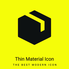 Box minimal bright yellow material icon