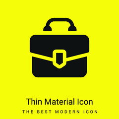 Briefcase minimal bright yellow material icon