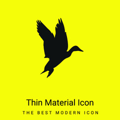 Bird Waterfowl Shape minimal bright yellow material icon