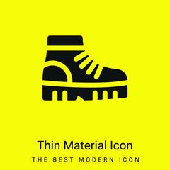 Boots minimal bright yellow material icon