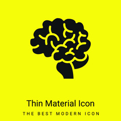 Brain minimal bright yellow material icon