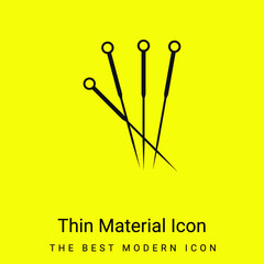 Acupuncture Needles minimal bright yellow material icon