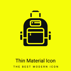Obraz premium Backpack minimal bright yellow material icon