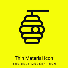 Bee minimal bright yellow material icon