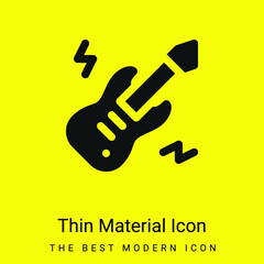 Bass Guitar minimal bright yellow material icon