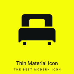 Bed minimal bright yellow material icon