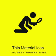 Archeologist minimal bright yellow material icon