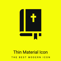 Fototapeta premium Bible minimal bright yellow material icon