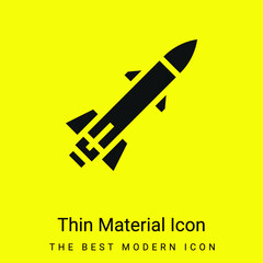 Bomb minimal bright yellow material icon