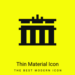 Brandenburg Gate minimal bright yellow material icon © LIGHTFIELD STUDIOS