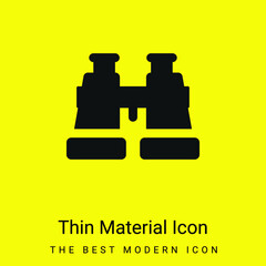 Binoculars minimal bright yellow material icon