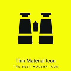Binoculars minimal bright yellow material icon