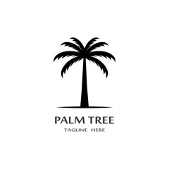 Palm tree summer logo template