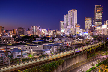 グローバルゲートから眺めた名古屋駅ビル群の夜景