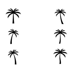 Palm tree summer logo template