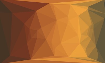 vibrant Abstract polygonal background with yellow and brown elements
