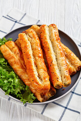 Rollini with feta, spinach, chicken meat filling