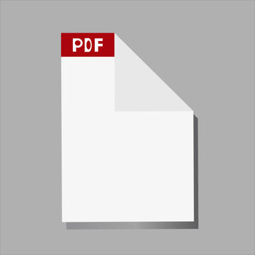 PDF file icon. Flat design graphic illustration. Vector PDF icon. Document file icons.