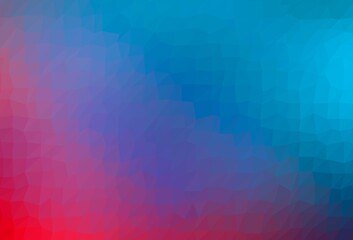 Light Blue, Red vector polygonal background.