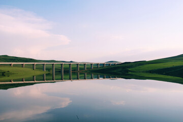 landscape with lake and sky