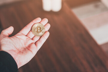 Bitcoin. Crypto coin. Moneta digitale 