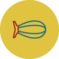 Zeppelin Line Two Color Vector Icon Design © JV Design49