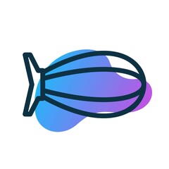 Zeppelin Line Bubble Gradient Vector Icon Design © JV Design49