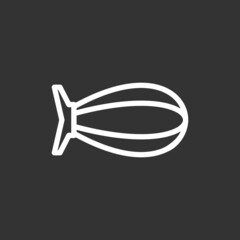 Zeppelin Line Inverted Vector Icon Design © JV Design49